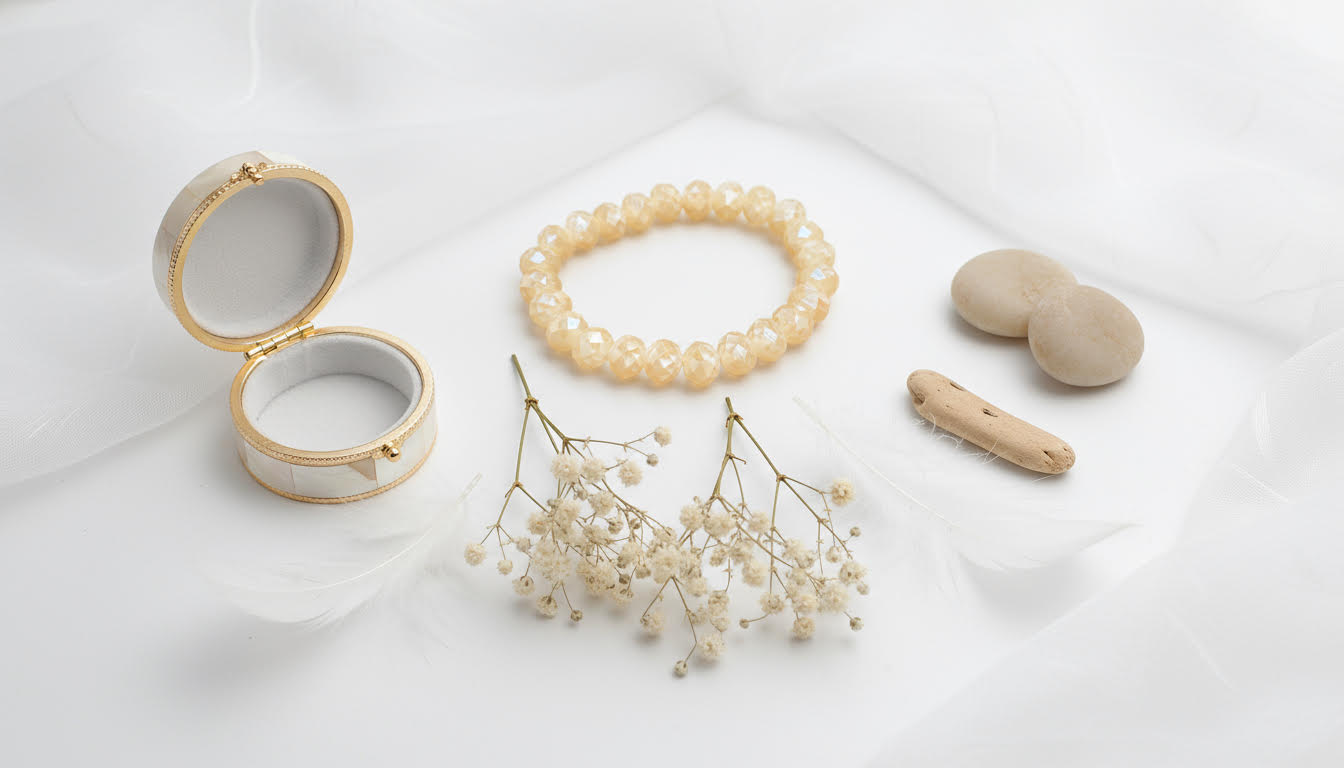 Elegant Cream Beaded Bracelet - Charming Charlie