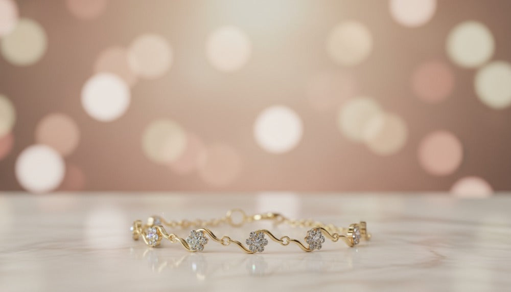 Gold Floral Bracelet - Charming Charlie