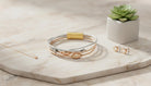 Tri-Tone Bracelet with Gold and Silver Accents - Charming Charlie