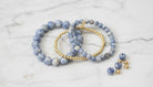 Blue Gemstone and Gold Bead Bracelets - Charming Charlie