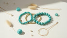 Turquoise and Gold Beaded Bracelet - Charming Charlie