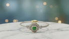 Silver Bracelet with Green Gemstone - Charming Charlie