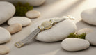 Silver and Gold Bracelet with Diamond-Accented Centerpiece - Charming Charlie