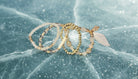 Gold and Crystal Beaded Bracelet Set with Charms - Charming Charlie