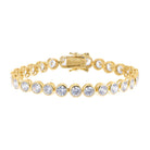 Gold / 7" / 5MM Bezel Tennis Bracelet - Adina's Jewels