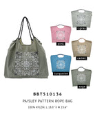 Paisley Pattern Rope Bag - Charming Charlie