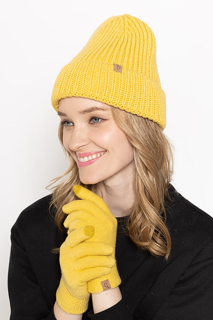 Solid Ribbed Cuff Beanie