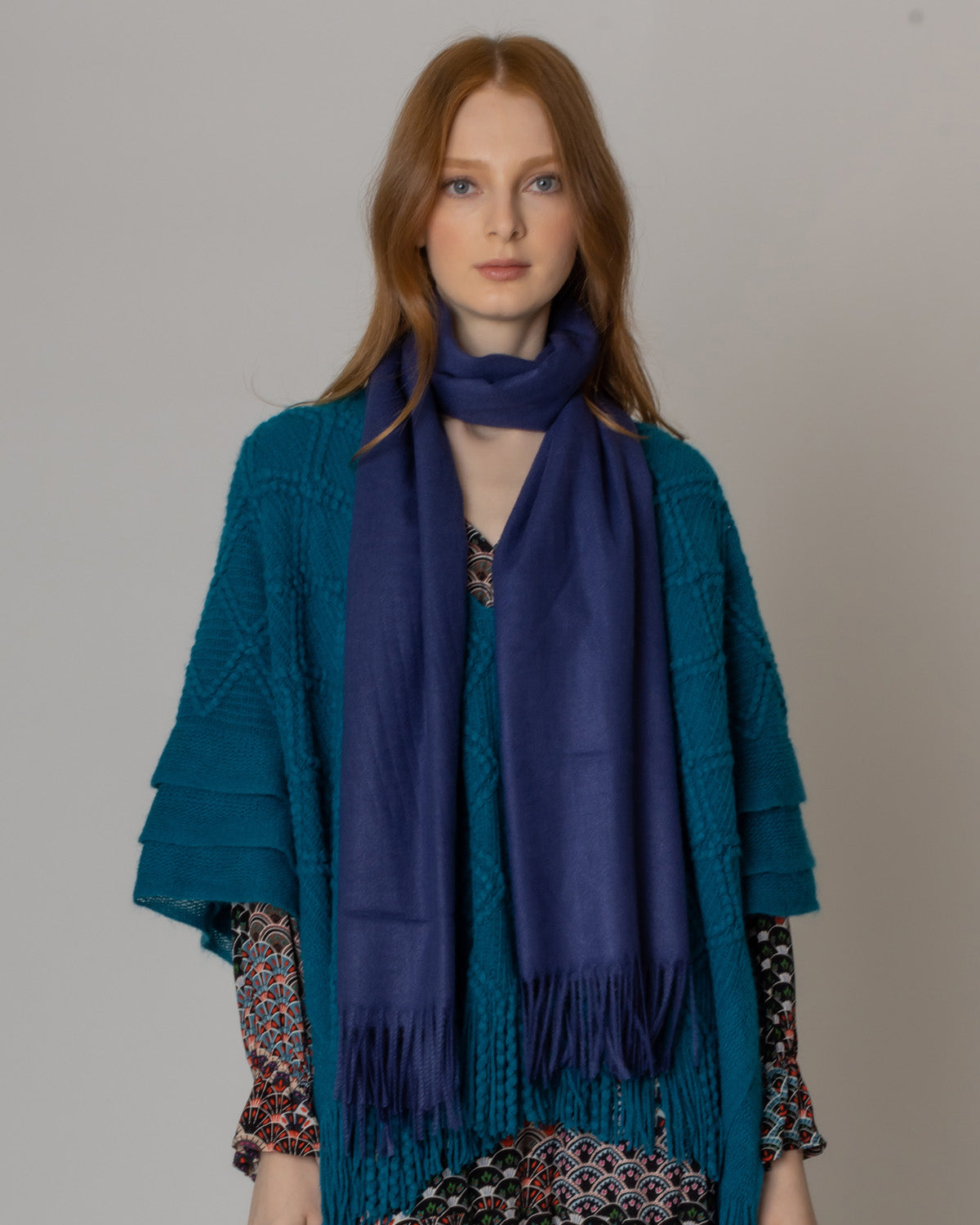 Solid Cozy Scarf With Fringe