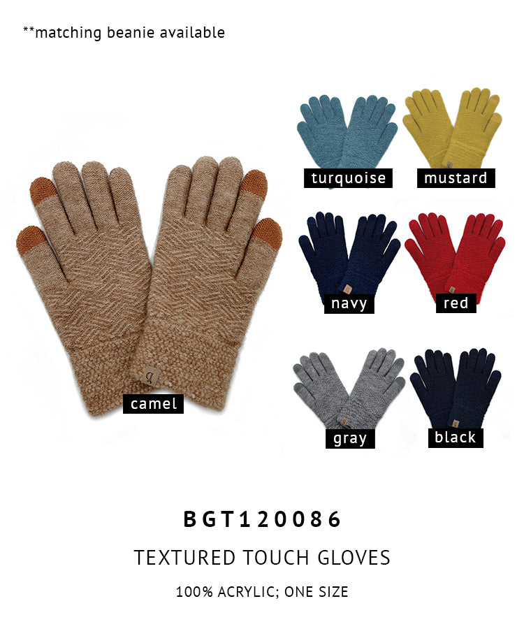 Textured Touch Gloves - Charming Charlie