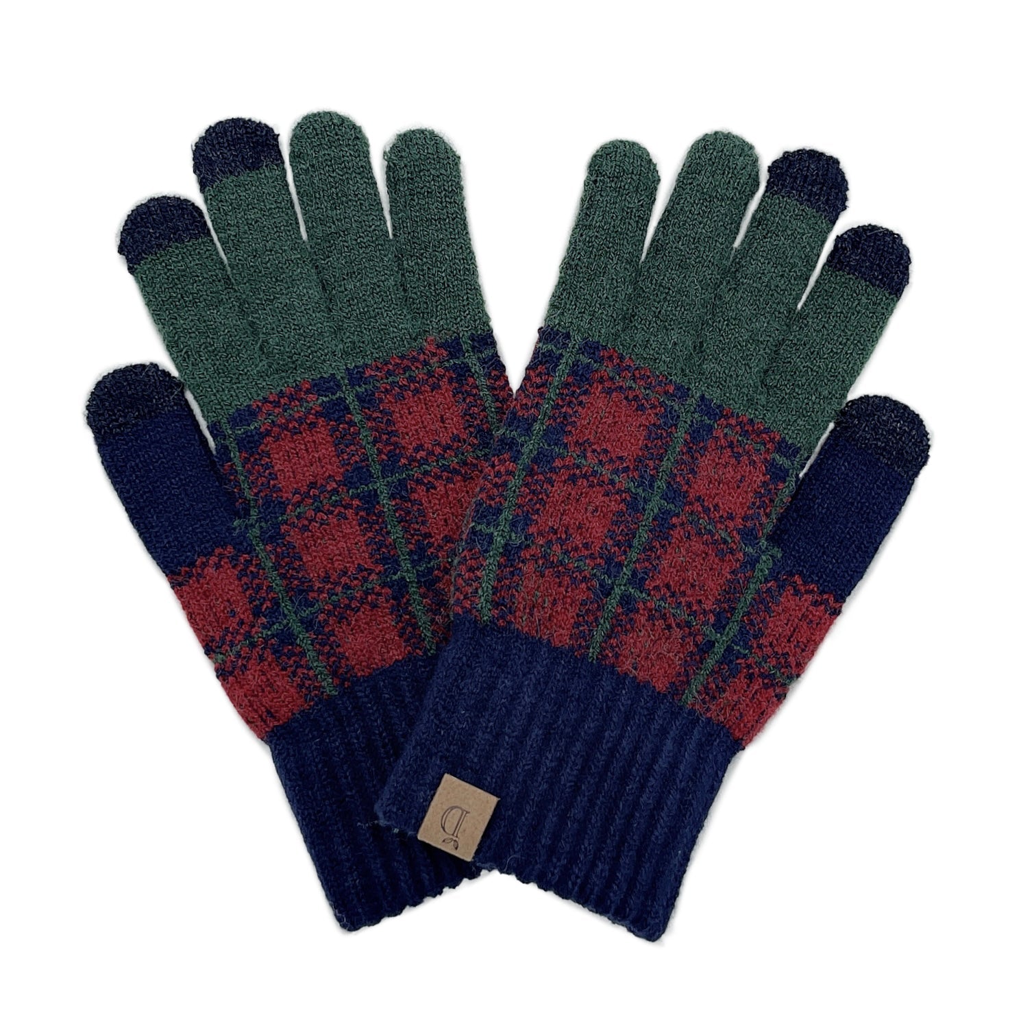 Plaid Knit Touch Gloves - Charming Charlie