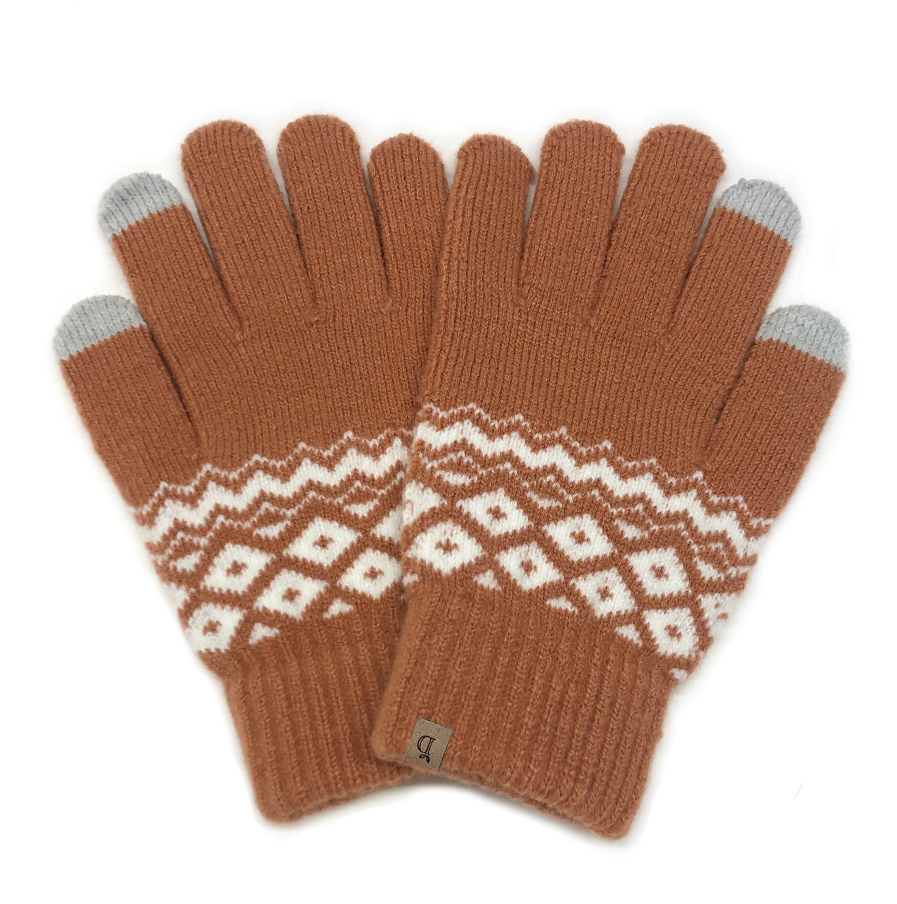 Geometric Patterned Touch Gloves - Charming Charlie