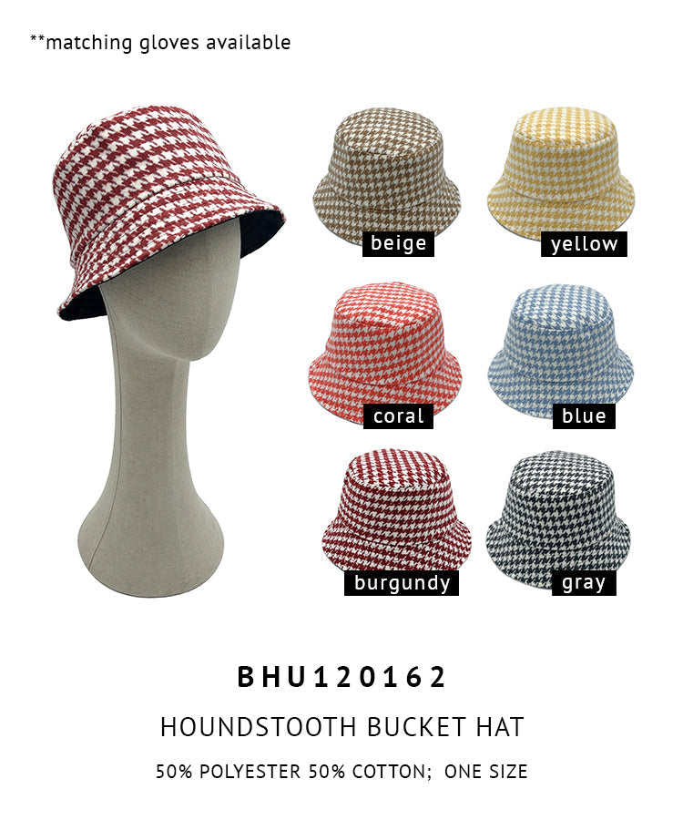 Houndtooth Bucket Hat