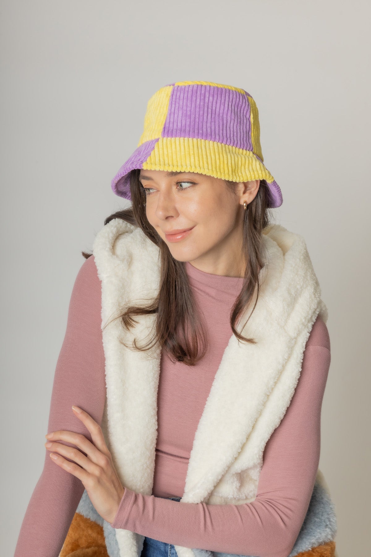 Colorblock Corduroy Bucket Hat - Charming Charlie