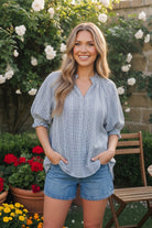 Easy Does It Puff Sleeve Blouse - Charming Charlie