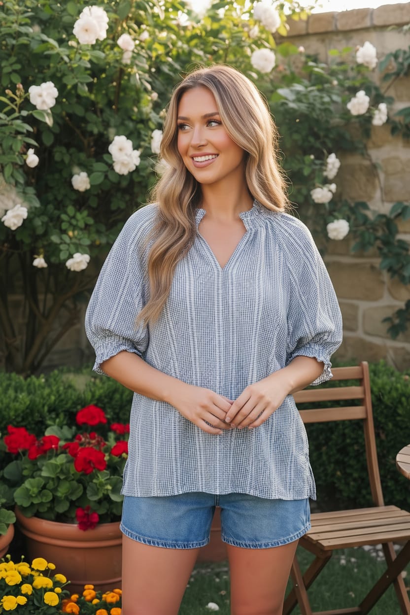 Easy Does It Puff Sleeve Blouse - Charming Charlie