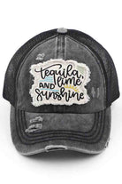BLACK-C.C TEQUILA LIME AND SUNSHINE PATCH PONYCAP is the perfect accessory for any outdoor adventure. With its fun and vibrant tequila lime and sunshine patch design, this ponytail cap will add a touch of personality to any outfit. Made with durable materials, it provides comfortable protection from the sun.