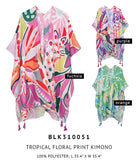 Tropical Floral Print Kimono - Charming Charlie