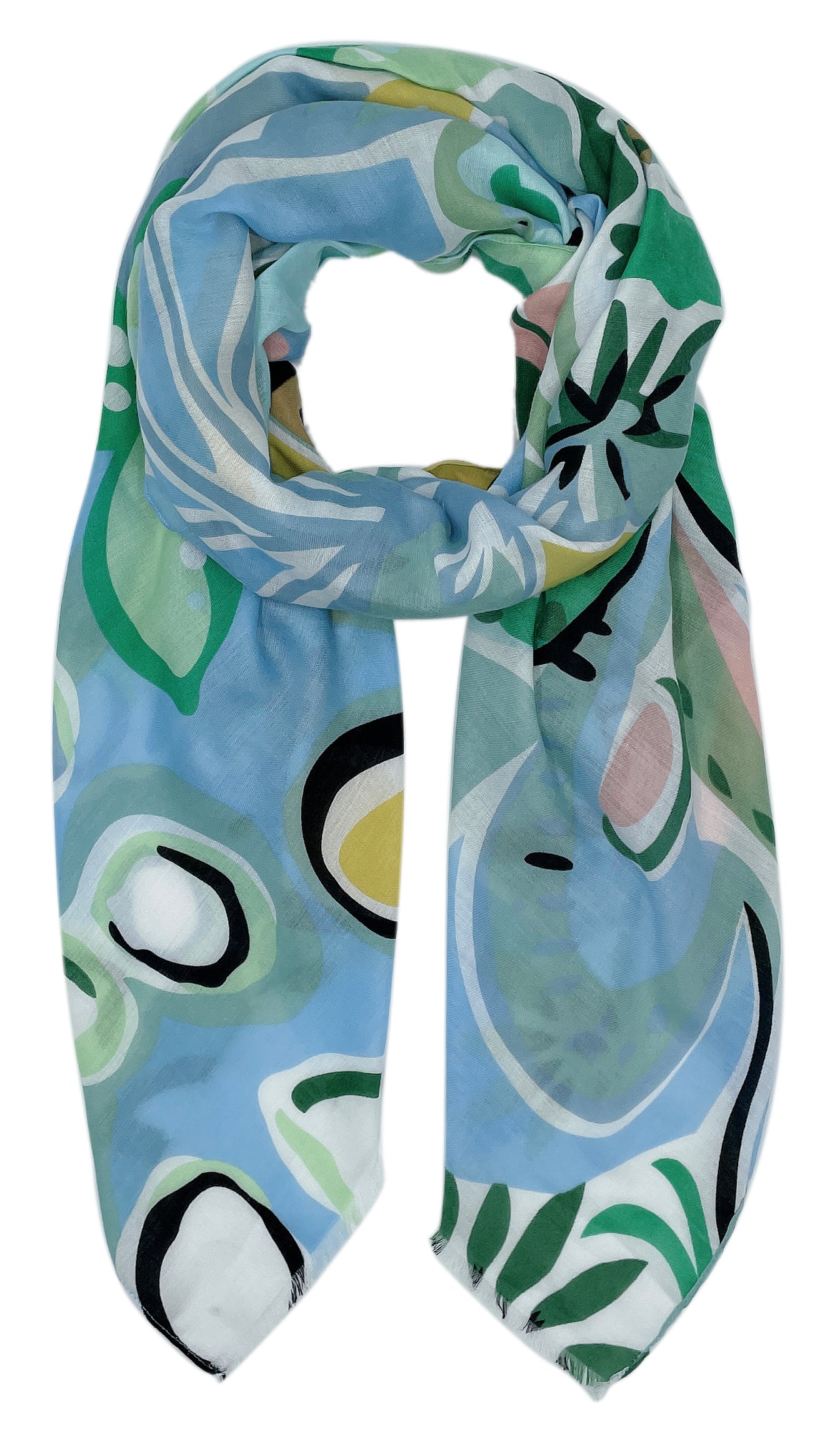 Tropical Floral Print Scarf