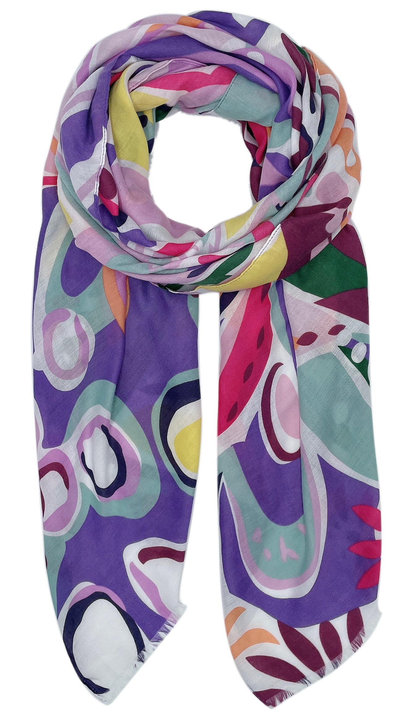 Tropical Floral Print Scarf