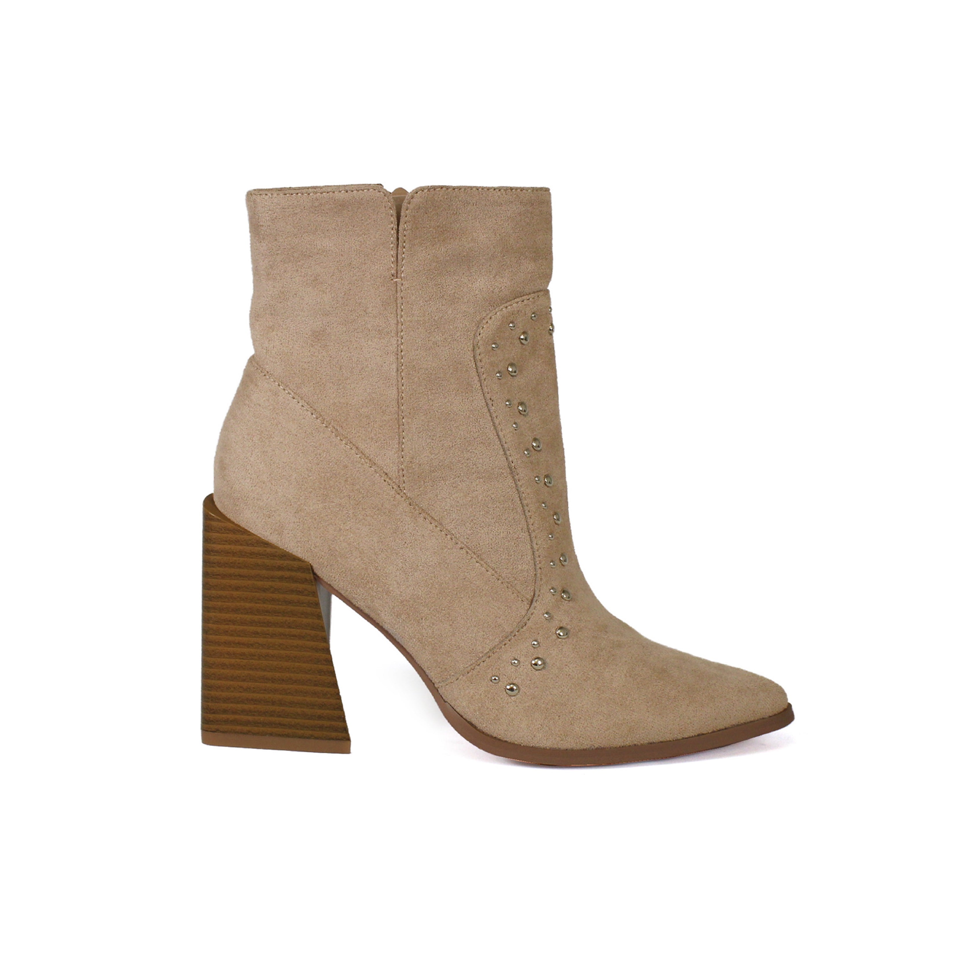 BLONDE-11 Women's Hotstone Suede Bootie - Yoki 