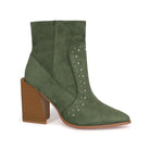 BLONDE-11 Women's Hotstone Suede Bootie - Yoki 