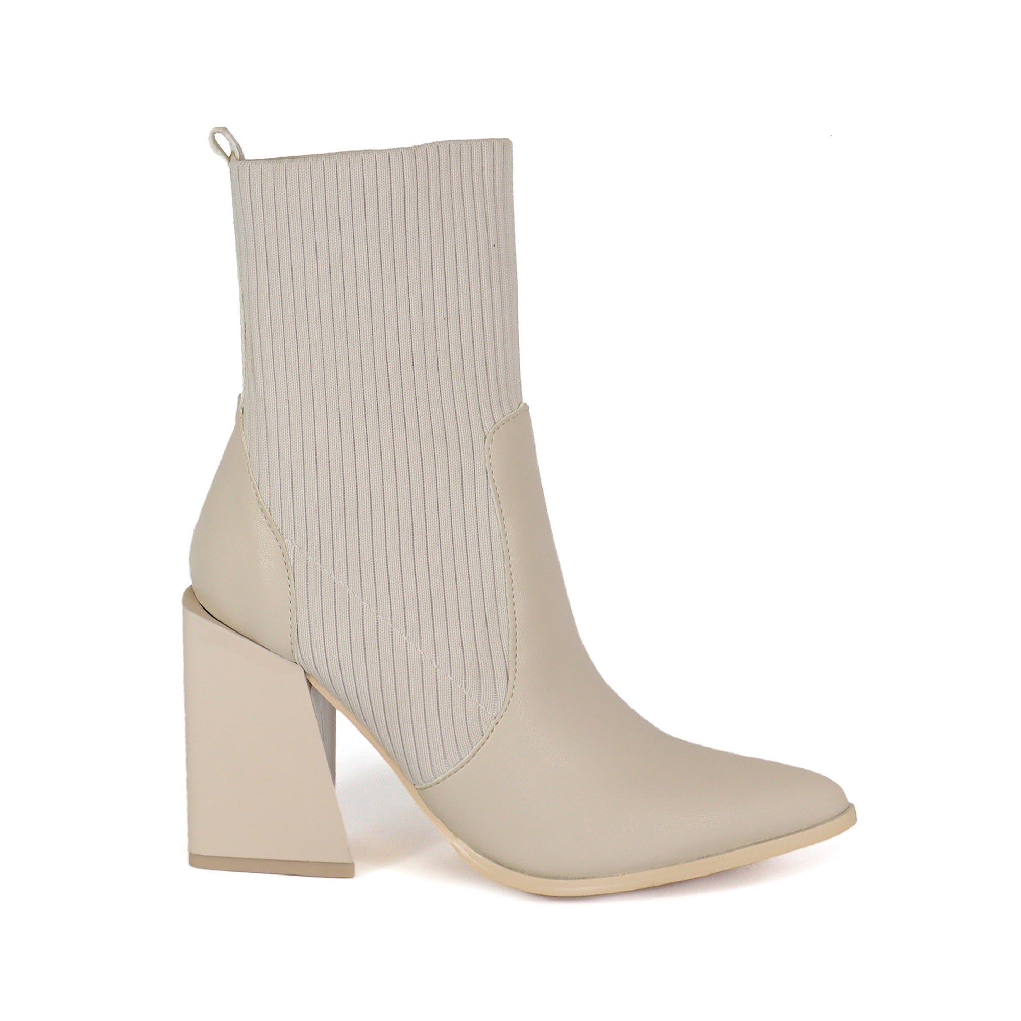 BLONDE Women's Knitsock Structured Heel Bootie - Yoki 