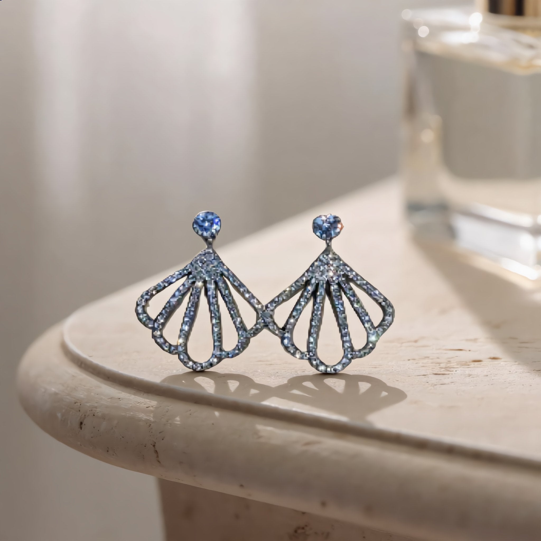 Art Deco Fan Stud Earrings - Charming Charlie
