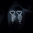 Dazzling Crystal Heart Drop Earrings - Charming Charlie
