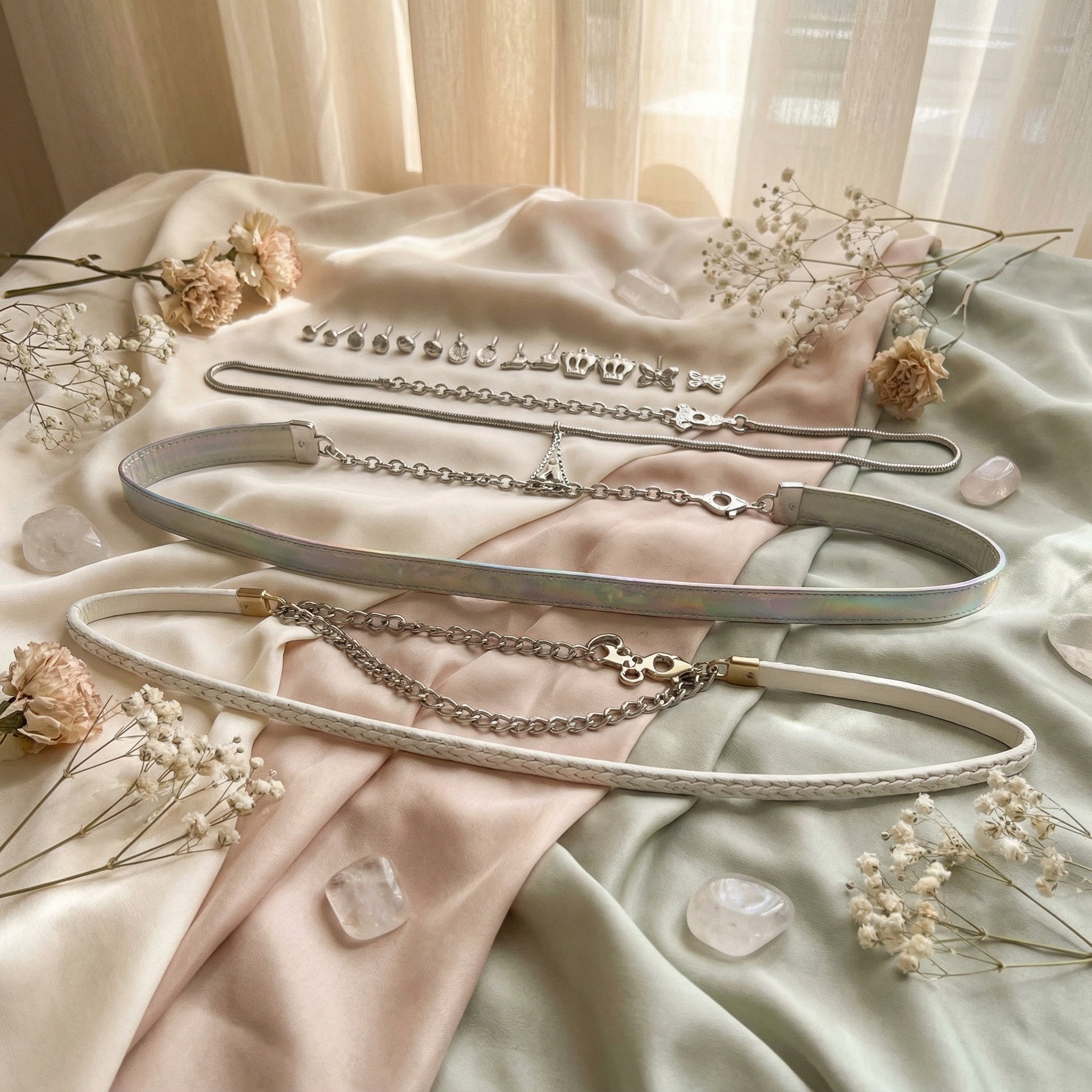 Silver Choker and Earring Set - Charming Charlie