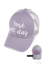 Grey C.C PONY CAP is designed with stylish comfort in mind. Made with soft and durable materials, it features a ponytail opening for easy wear and a trendy look. Perfect for any outdoor activity, stay protected from the sun while looking fashionable.
