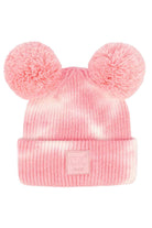 Baby Pink White C.C Tie Dye Baby Beanie C.C Rubber Patch Double Yarn Pom, before taking your baby  running out the door into the cool air, you’ll want to reach for this toasty beanie to keep your baby incredibly warm. Accessorize the fun way with this faux fur pom pom hat, it's the autumnal touch you need to finish your outfit in style. Awesome winter gift accessory! Perfect Gift Birthday, Christmas, Stocking Stuffer, Secret Santa, Holiday, Anniversary, Valentine's Day, Loved One.