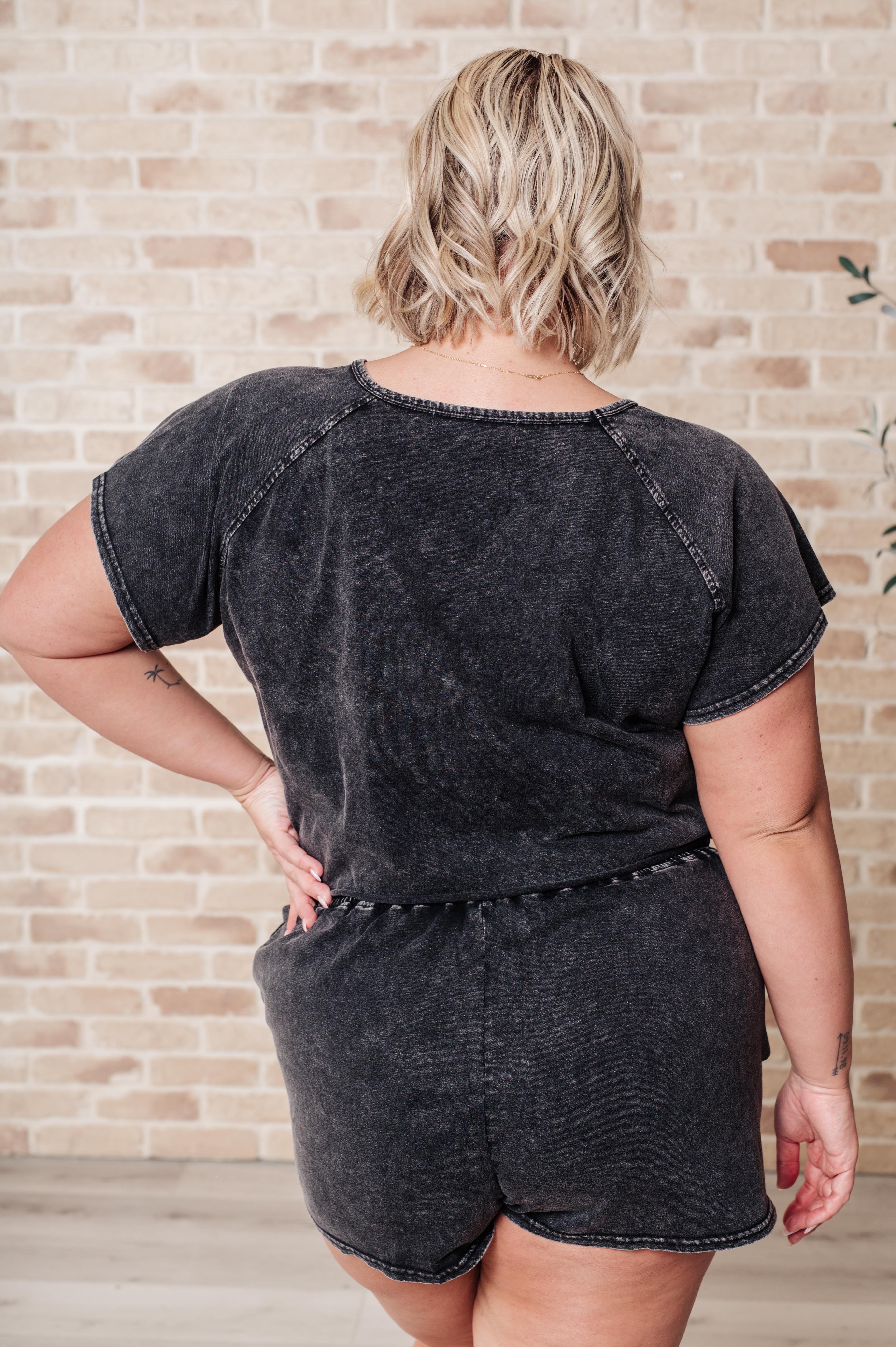 Back to Reality Mineral Wash Short Set - Charming Charlie