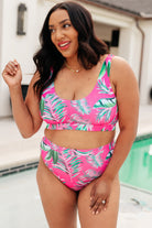 Barbados Tropical Print Swim Top - Charming Charlie