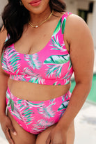 Barbados Tropical Print Swim Top - Charming Charlie