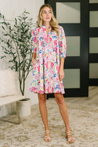 Barely Catch My Breath Notch Neck Dress - Charming Charlie