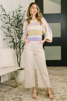 Barely Justified Striped Dolman Sleeve Top - Charming Charlie