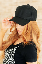 Basic Babe Ball Cap in Black - Charming Charlie