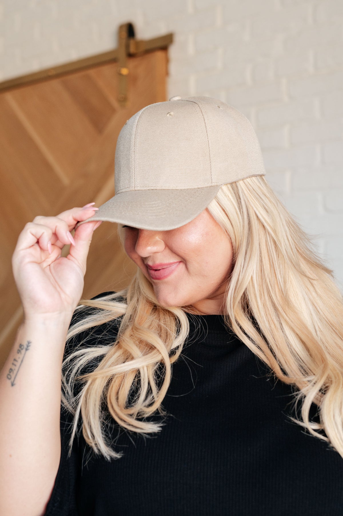 Basic Babe Ball Cap in Khaki - Charming Charlie