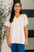Basic Layering Relaxed V-Neck Tee - Charming Charlie