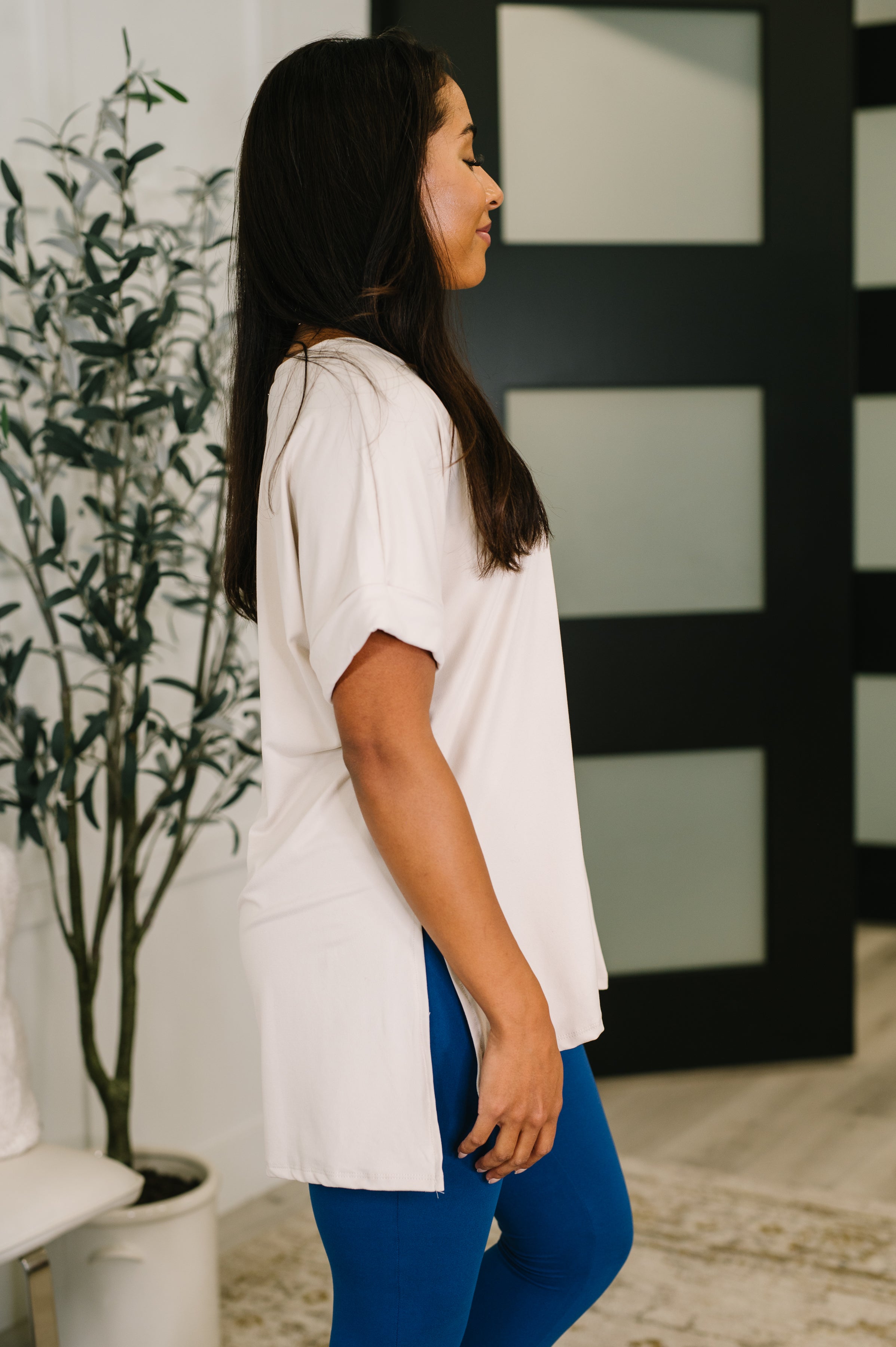 Basic Layering Relaxed V-Neck Tee - Charming Charlie