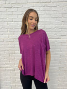 Basically Flowing Dolman Sleeve Top in Lt Plum - Charming Charlie