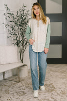 Because I Can Drop Shoulder Henley Top - Charming Charlie