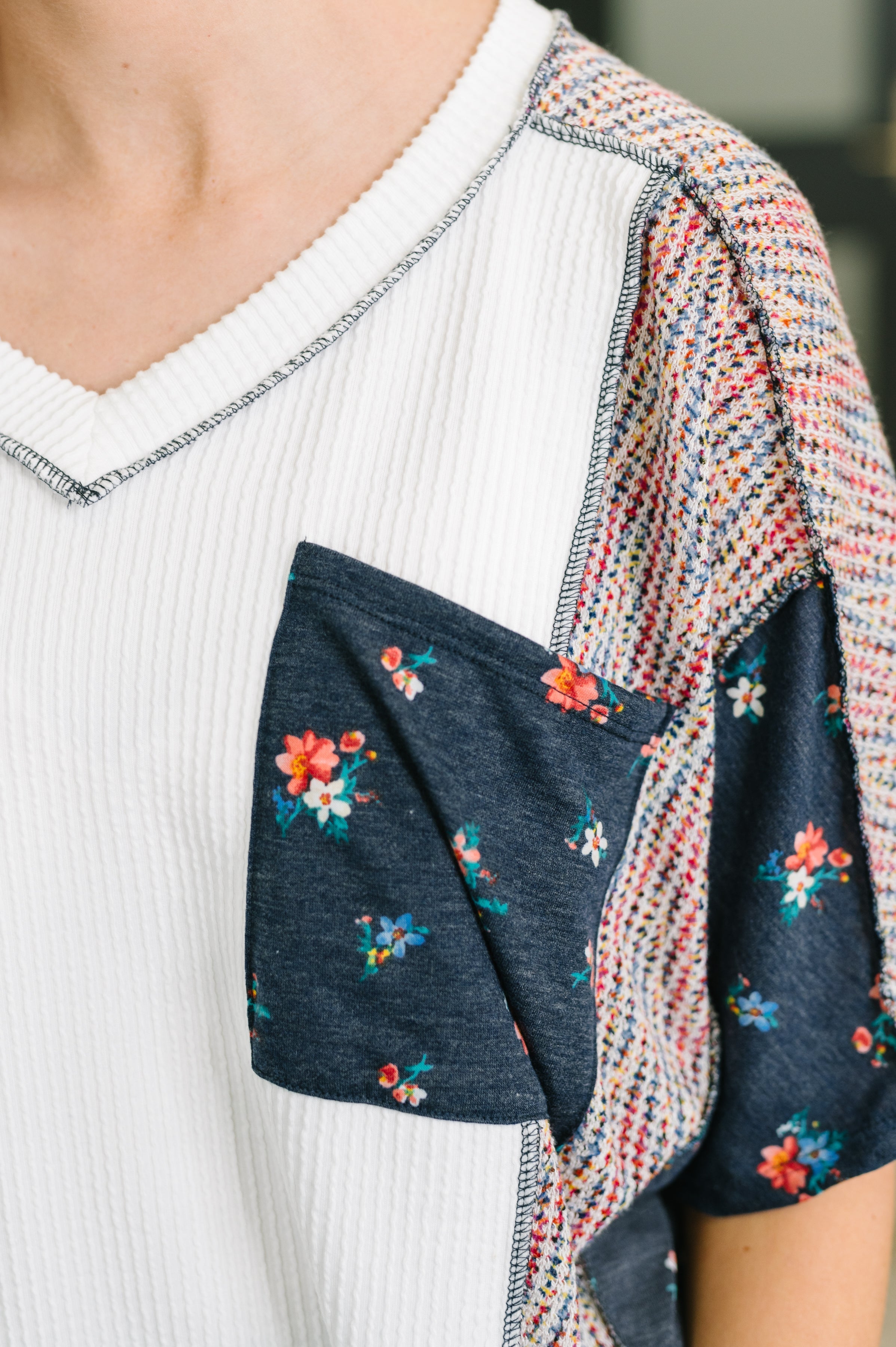 Been Around the Color Block Top - Charming Charlie
