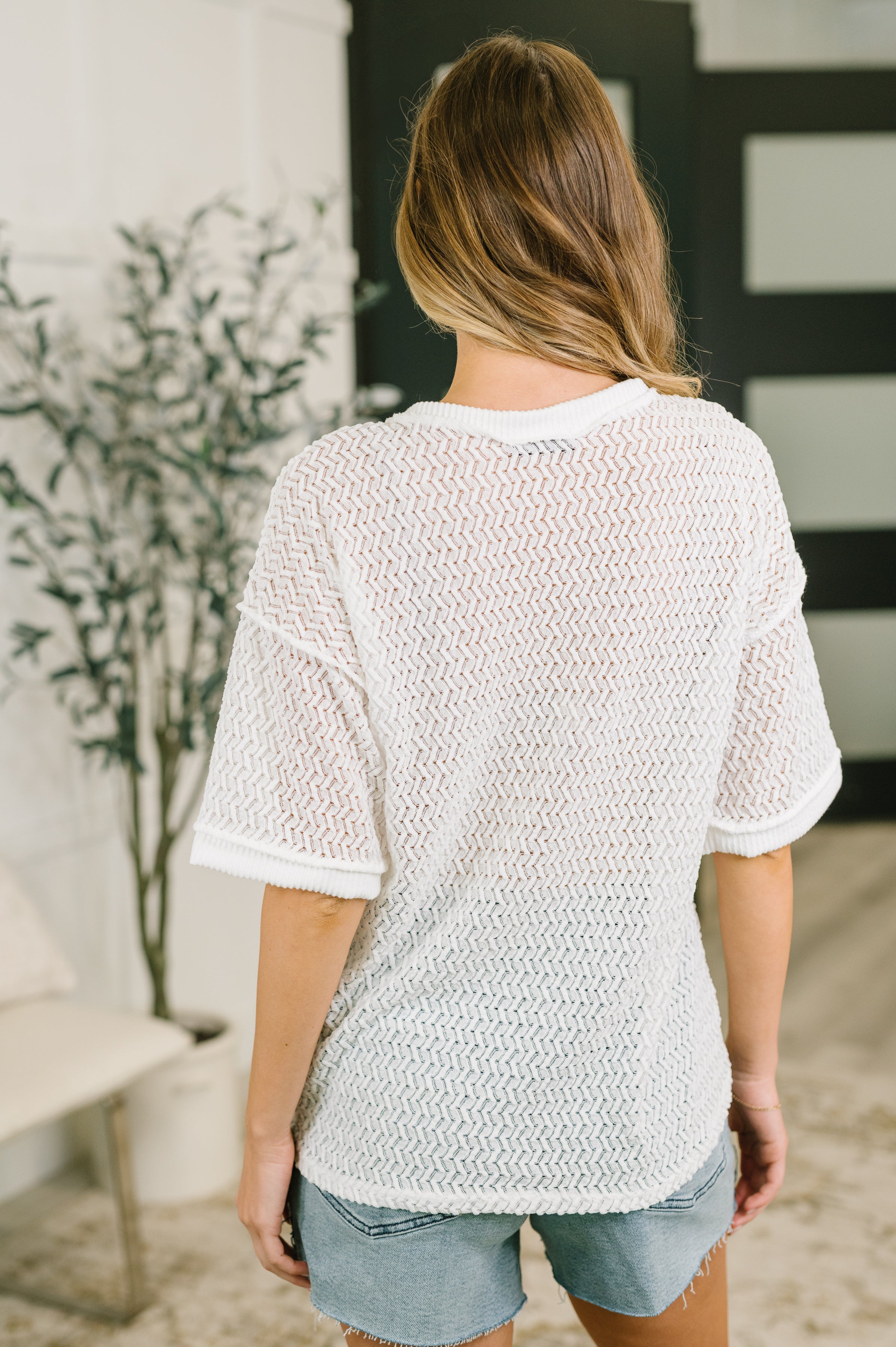 Beginning to Care Textured Oversized Top - Charming Charlie