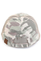 Beige C.C American flag embroidery camo baseball cap is the perfect accessory for any patriotic American. With its unique camo design and expert embroidery, this cap combines style with a show of national pride. Made with high-quality materials, it is both comfortable and durable.