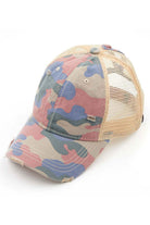 Beige C.C CAMOUFLAGE VINTAGE STYLE PONYCAP is perfect for anyone looking for a stylish and functional hat. Its camouflage design adds a unique touch to any outfit, while its vintage-style pony cap shape provides both style and functionality. Made with high-quality materials, this hat is sure to be a long-lasting accessory for any outdoor adventure.