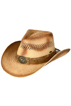 Beige C.C. Weaved Vegan Suede Band Tea-Stain Cowboy Hat is the perfect accessory for any cowboy or cowgirl. Made with vegan suede, this hat is both stylish and environmentally friendly. The tea-stain design adds a touch of rustic charm. The weaved band is both durable and fashionable. Upgrade your style while reducing your carbon footprint with this must-have cowboy hat.