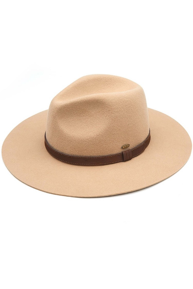 Beige C.C Wool Felt Detailed Panama Summer Sun Hat With Strap Banded Trim; Unique, timeless & classic Summer Sun Fedora Hat has a ribbon band trim material accent. Trendy Birthday, Holiday Gift, Christmas Gift, Regalo de Navided, Bad hair days, casual everyday wear, Anniversary Gift, Fall Outfit, Cool Fashion Fedora, Valentine's Day Gift