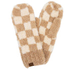 C.C Checkered Pattern Boucle Mittens - Charming Charlie