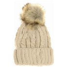 Beige KIDS Cable Ribbed Fur Pom Beanie offers excellent warmth and comfort for children during cold weather. Made with a durable ribbed knit fabric, it fits snugly to retain heat while allowing breathability. The stylish fur pom adds an elegant touch, making it suitable for daily wear and outdoor activities. This beanie combines practical functionality with refined design, ensuring your child stays protected and looks great throughout the winter season. 